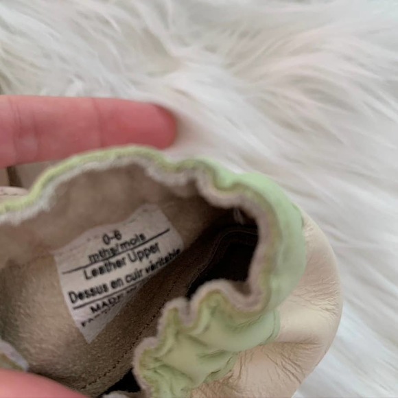 Baby Robeez Shoes 0-6 Months Giraffe Green Beige - Picture 4 of 8